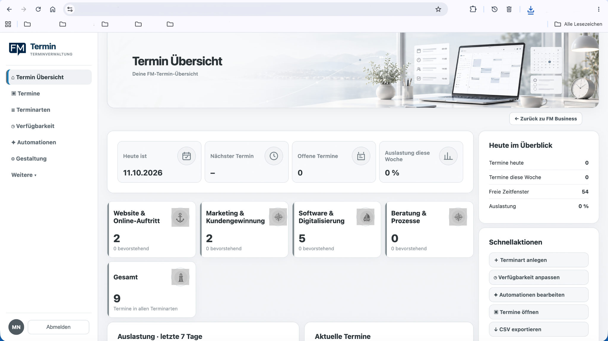 FM Termin Admin-Dashboard